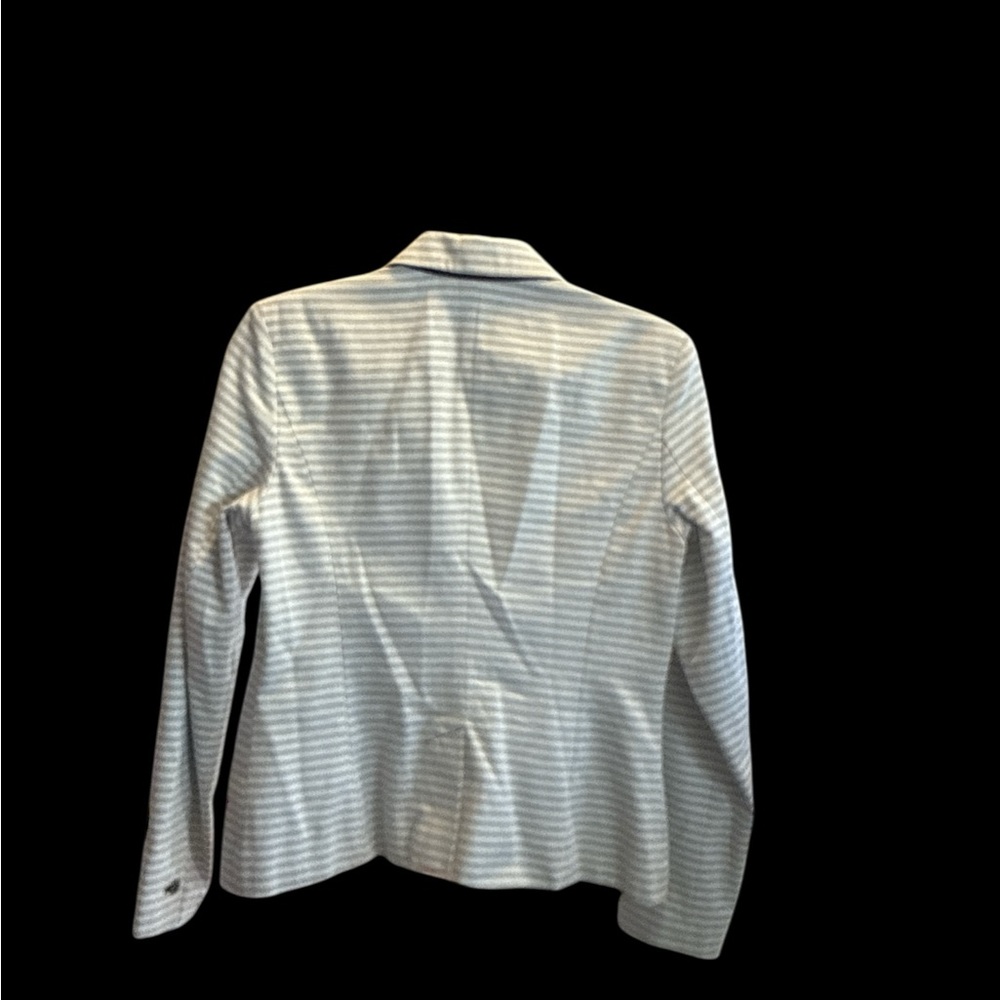 Merona Gray and White Striped Women's Blazer - Picture 3 of 9